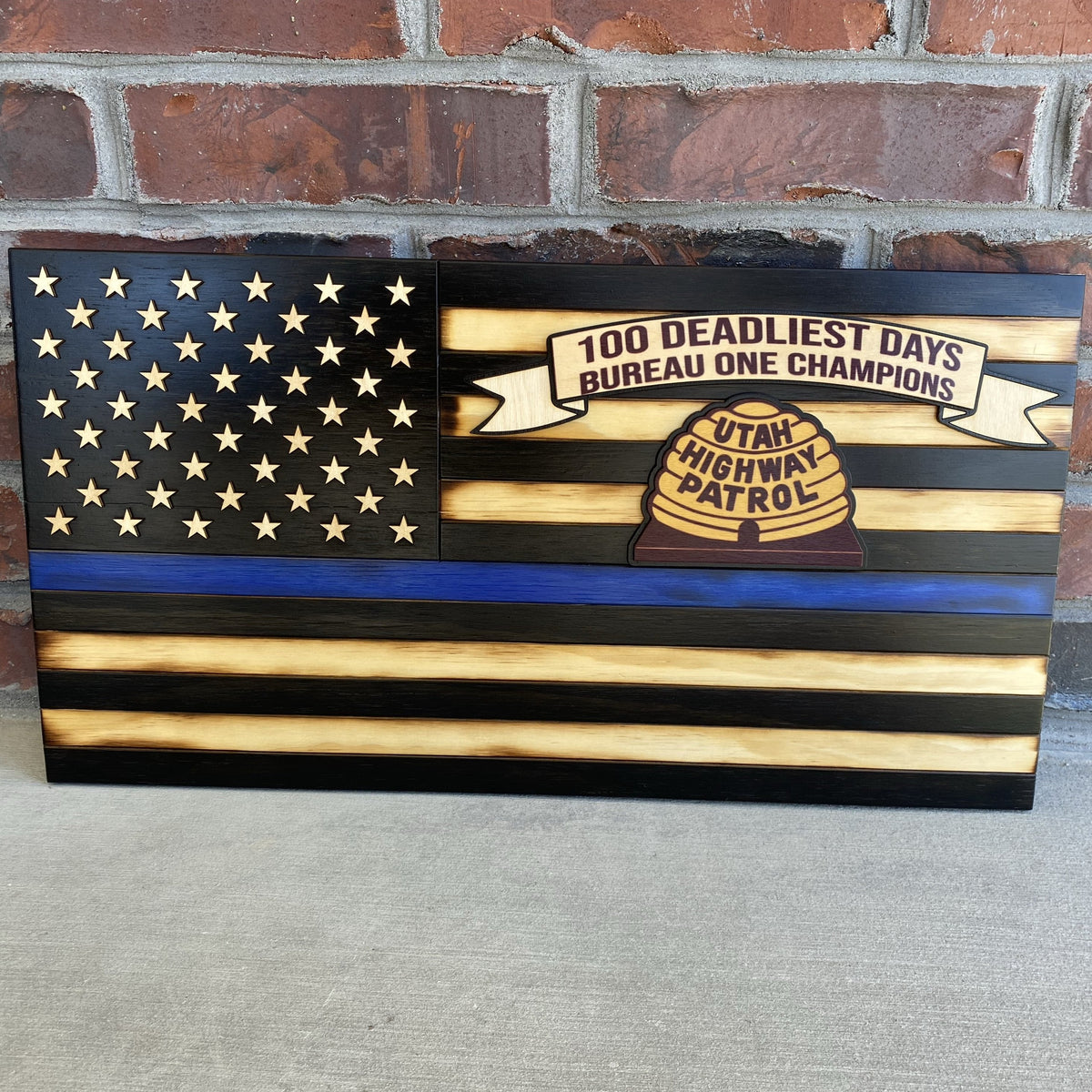 24” Blue Line American Flag Bearded Builds