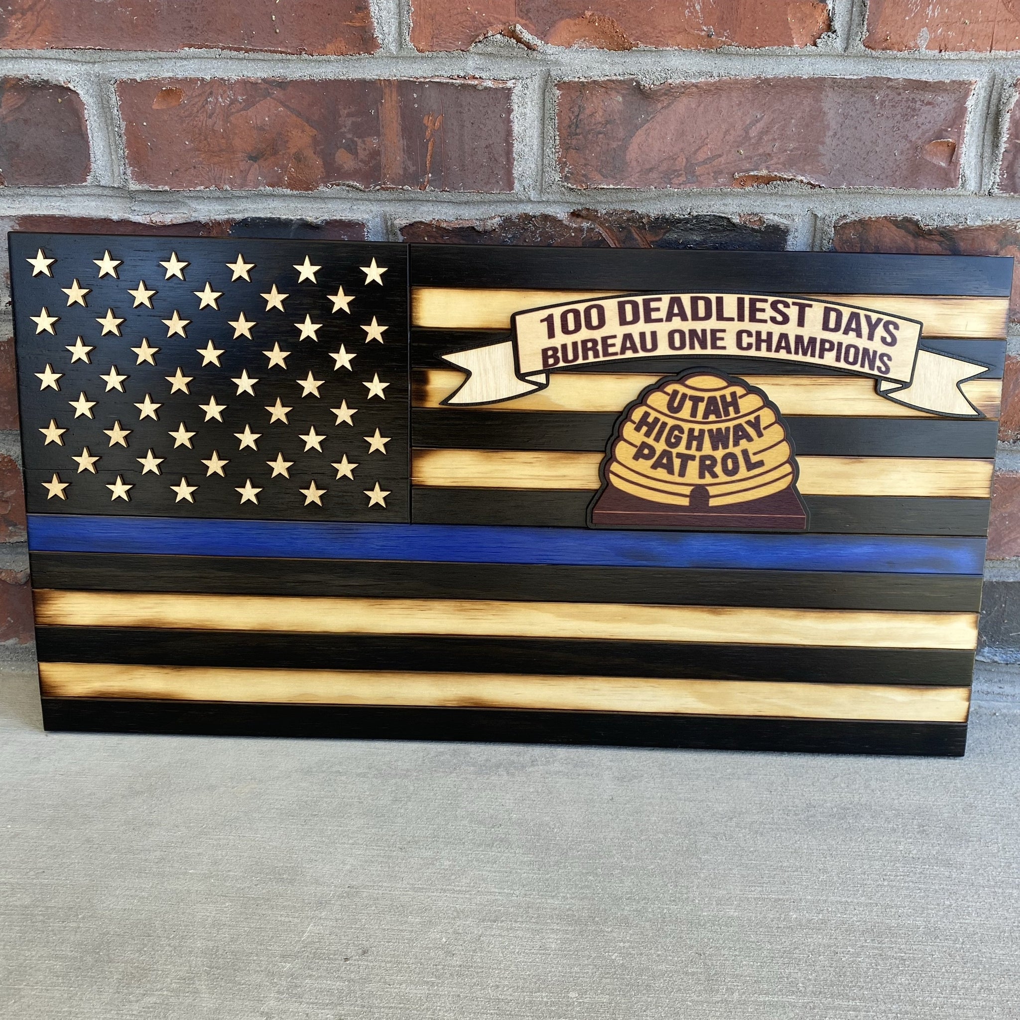 24” Blue Line American Flag